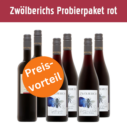 Probierpaket Rotwein, trocken & feinherb zum Vorzugspreis